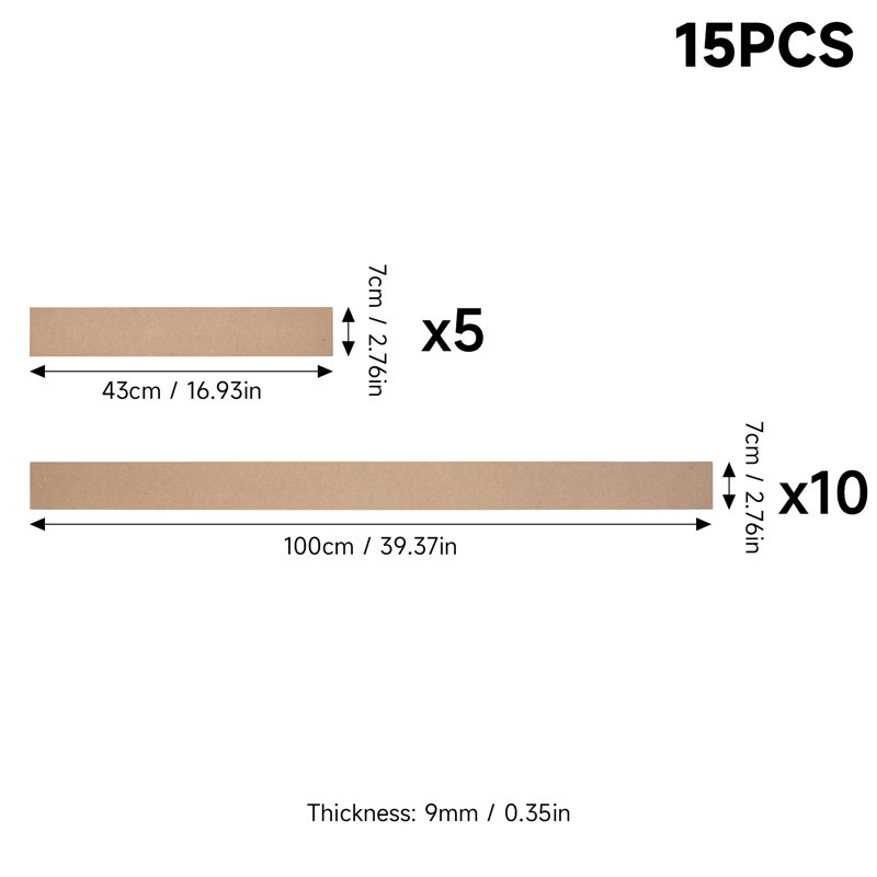 15-Pack MDF Paintable Wall Panel Kit Premade Wainscoting Panels