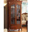 Vitrine avec tiroir en bois d'hévéa massif traditionnel-1745261210