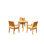Maldives Outdoor 4 - Piece Teak Dining Set