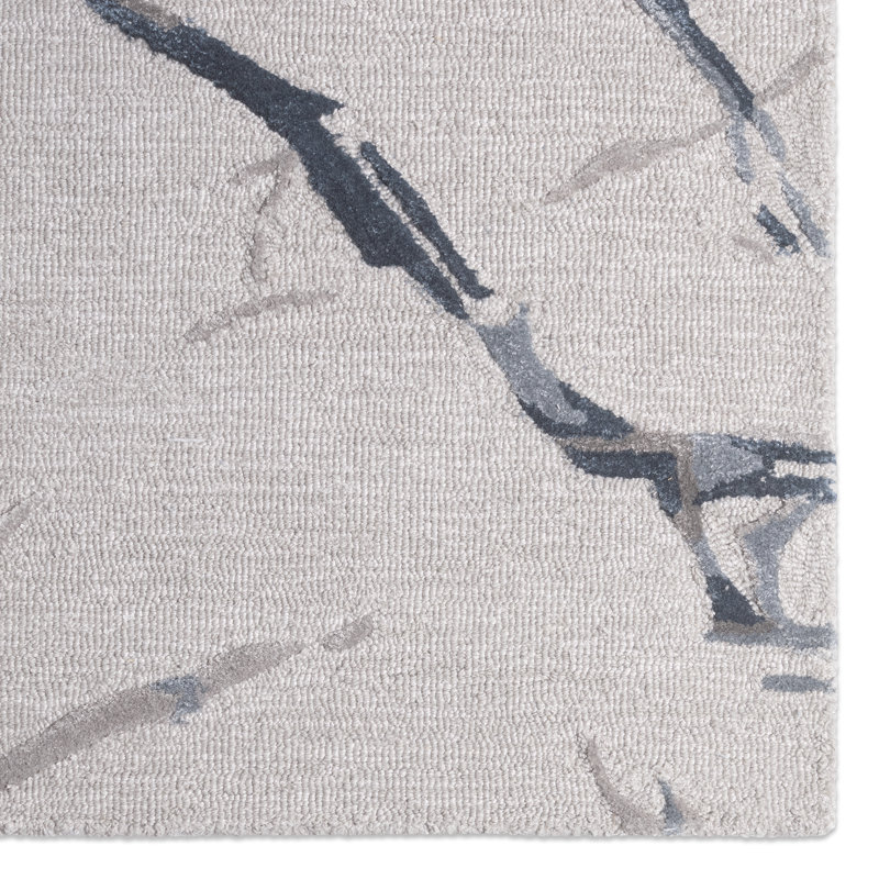 Tapis taupe clair / gris / bleu Andwele, Rectangle 6 pi x 9 pi