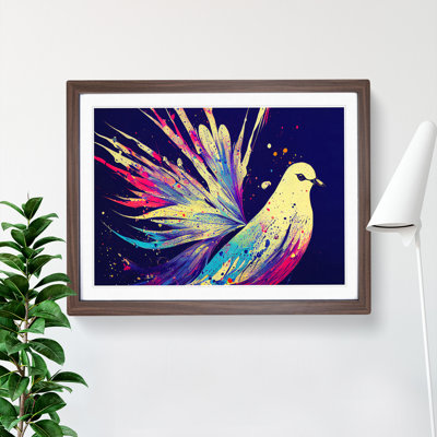 Dove Bird Splash Vol.2 Abstract - Single Picture Frame Painting