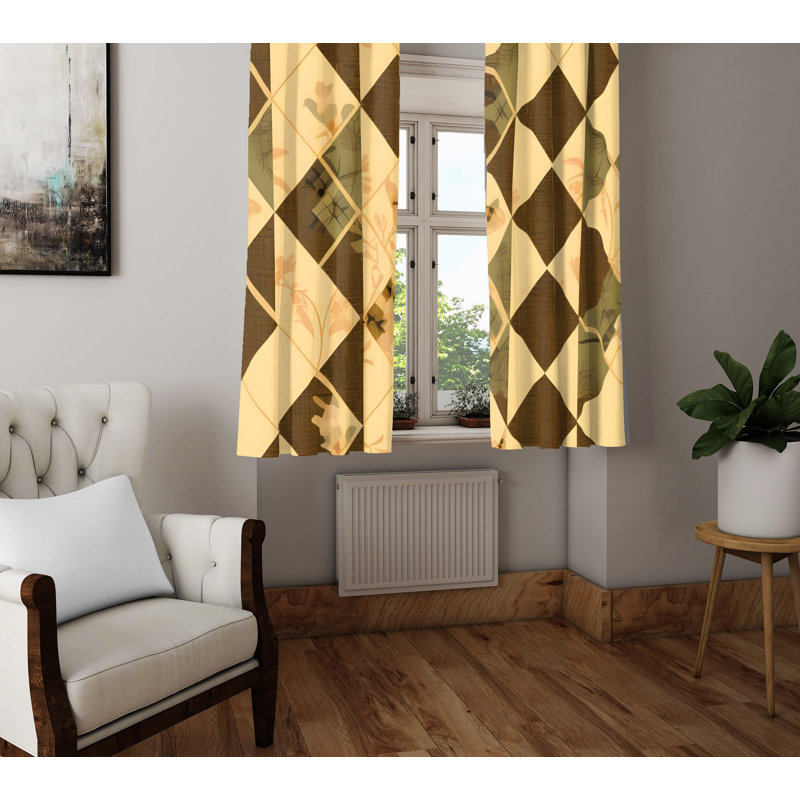 Paire de rideaux semi-transparents en polyester, L 56 po x L 78 po