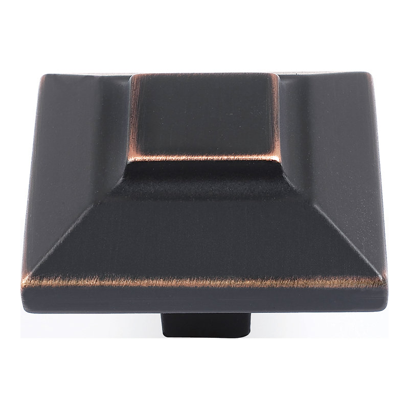 Trocadero 1 1/2" Length Square Knob, Venetian Bronze