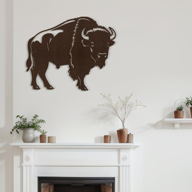 Wall Decor Metal, 12" H x 18" W x 0.05" D, Bronze