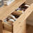 Modern Burlywood Solid Wood Accent Cabinet