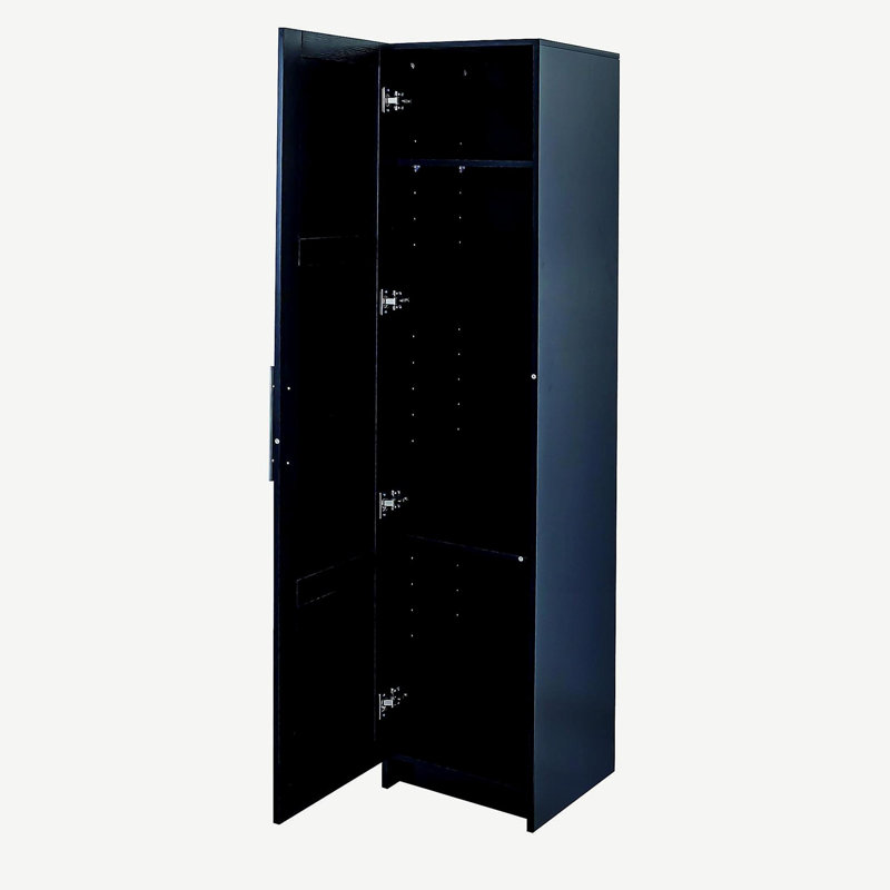Stackable Wall Mounted Storage Cabinet, Black