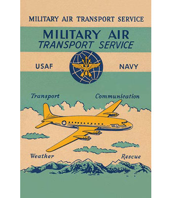 « militaire air transport service », affiche rétro