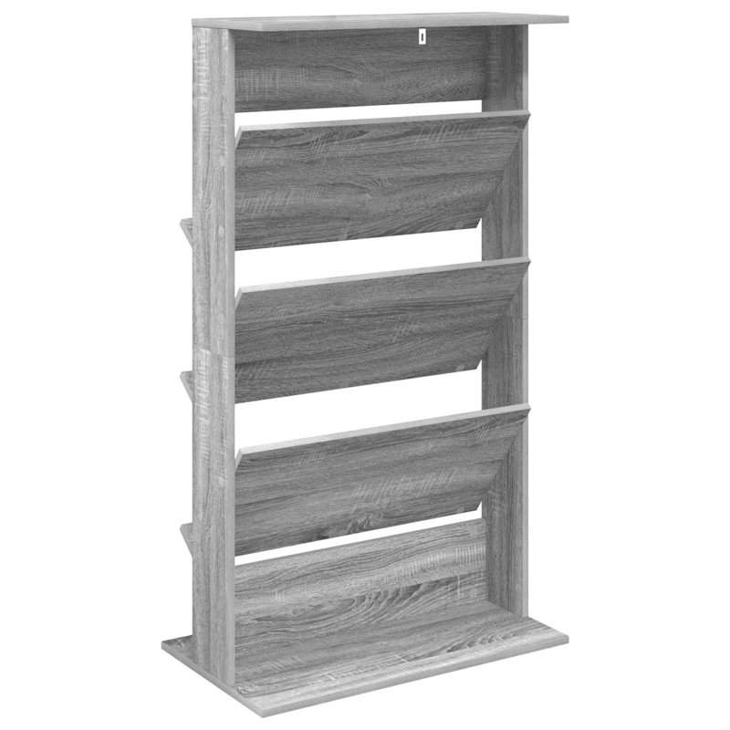Wood Free Standing Magazine Rack, Grey Sonoma
