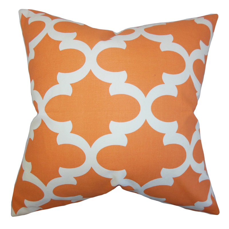 Titian Square Pillow Cover & Insert, Orange