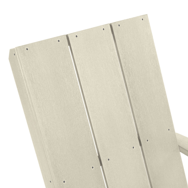 Chaise Adirondack en plastique avec table Kariselle, Blanc délavé