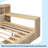 Wooden Full Size Daybed With Storage Shelves, Multi-Functional Bed With Two Storage Drawers And Study Desk, Antique White-110702347-110702350