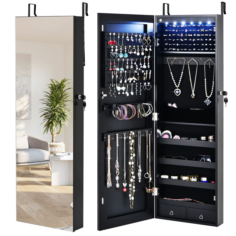 Nadabb Jewelry Armoire, Black