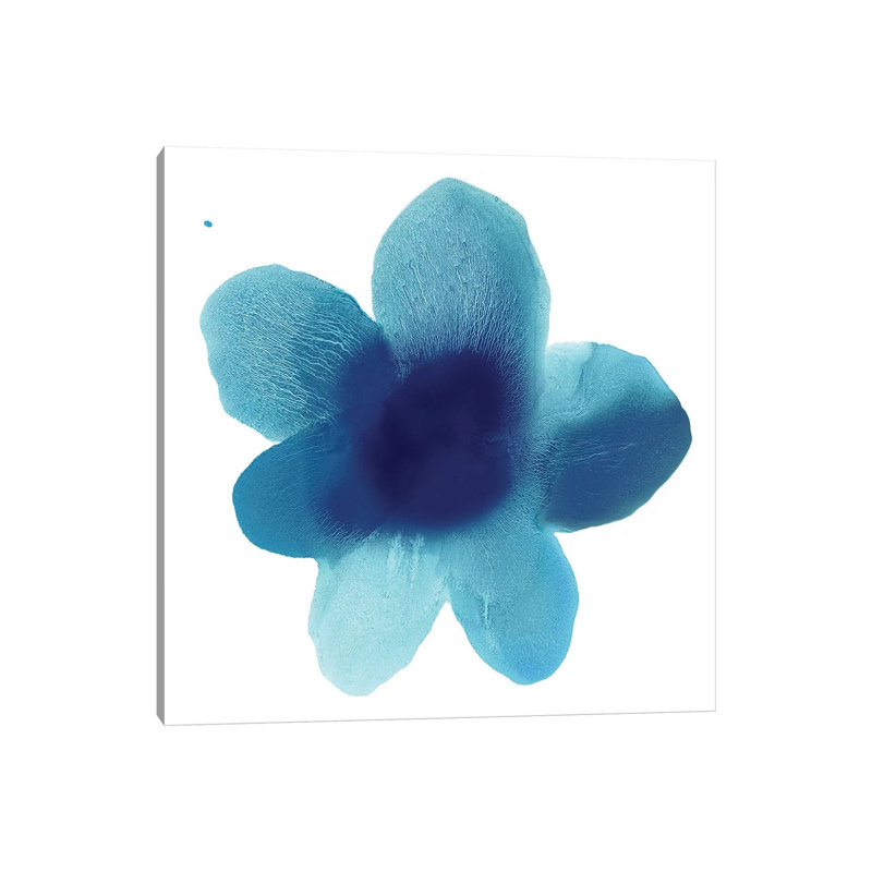 Blue Bloom I by Hannah Carlson - Wrapped Canvas Print, 30.48 cm H x 30.48 cm W