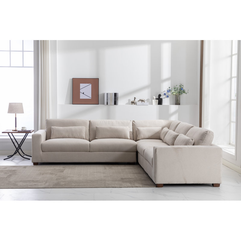 Ensemble de salon inclinable et oscillant inclinable en tissu 2 pièces avec charge USB-C, Blanc / beige