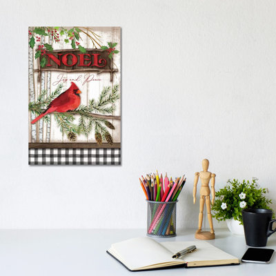 Noel Cardinal by Mollie B. - 1 Piece Wrapped Canvas Wall Art