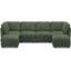 Canapé de rangement de salon modulaire en forme de U de 131,4 po Hutcheson avec coussin de repose-pieds amovible lavable-897610832