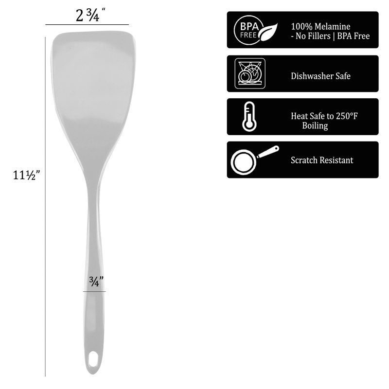 Indigo Melamine Spatula Set, 11-inch, BPA Free, Set of 6
