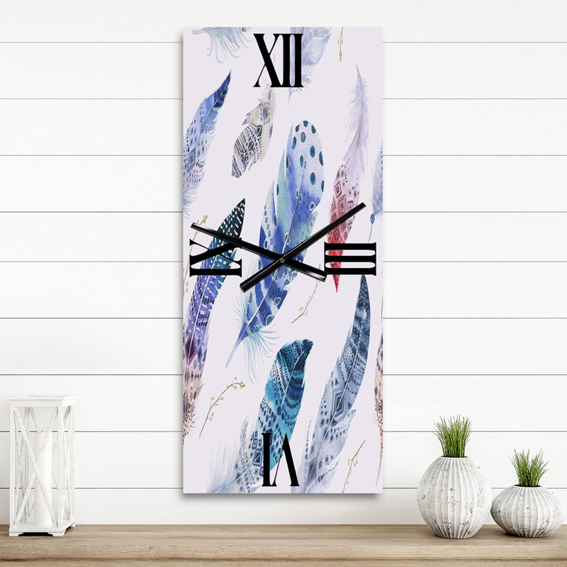 Horloge murale Elegant Feathers, Grand