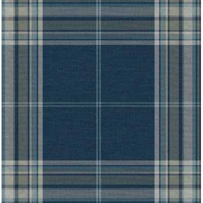Westley Black Plaid Wallpaper