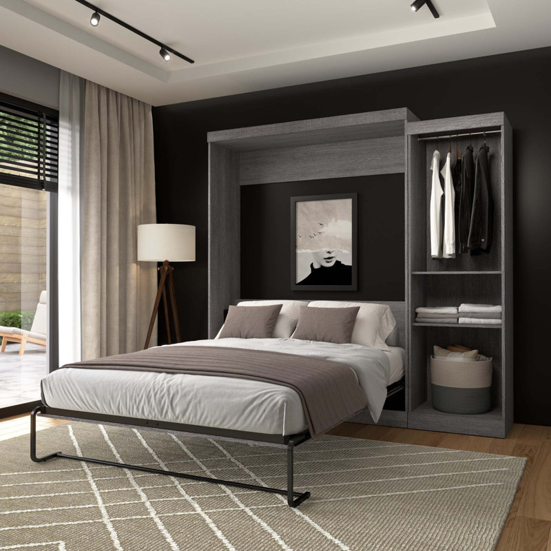 Grand lit plateforme Arthor, Écorce gris