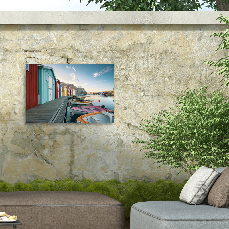 Stefan Hefele  Coloured Harbour Outdoor  Canvas, H 12 po x l 19 po