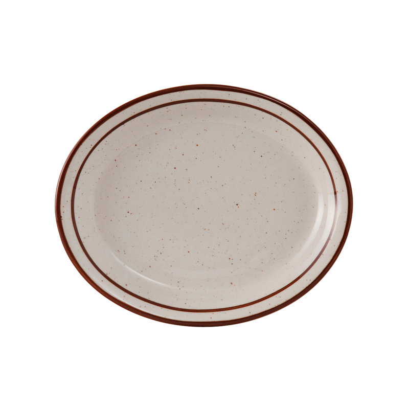 Foundry Select Bahamas Ceramic Platter, 0.88" H x 11.5" W x 9.13" D