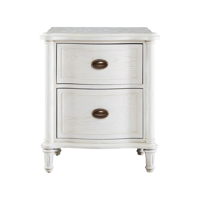 Devon 2 Drawer Nightstand, Cream