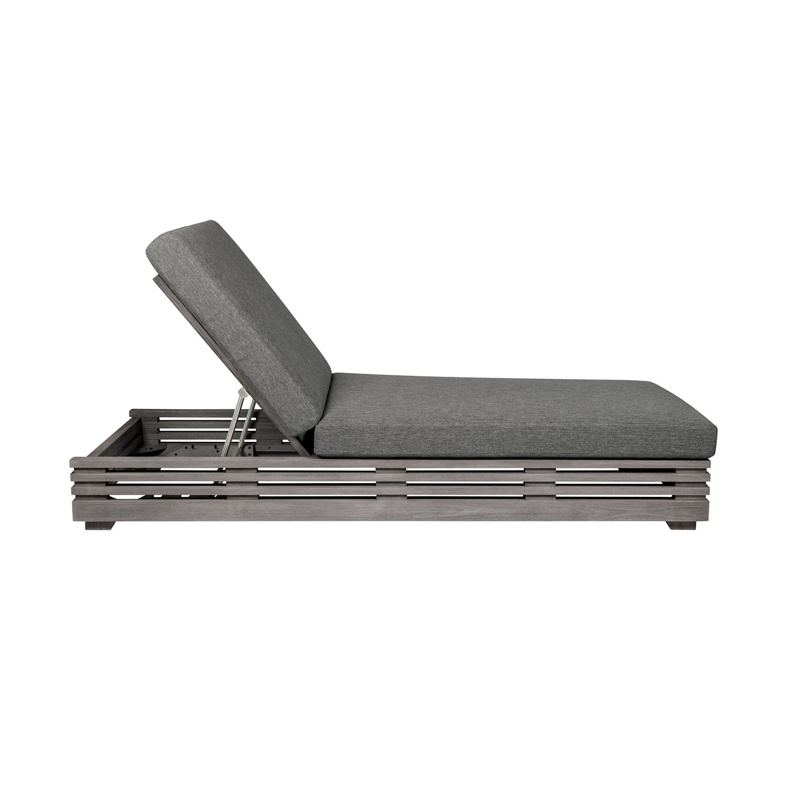 Aerilyn 32'' Outdoor Eucalyptus Chaise Lounge, Grey Performance