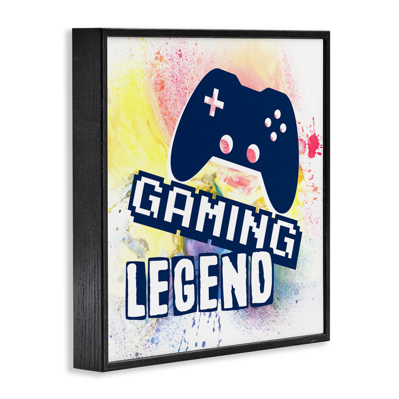 Giclée encadrée de la légende des jeux vidéo, design par Marcus Prime, Giclée encadrée noir minuit, H 12 po x l 12 po