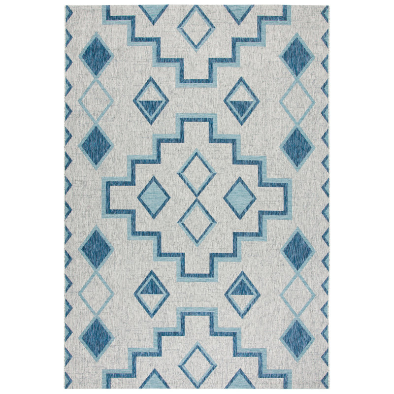 Amarien Geometric Indoor/Outdoor Area Rug, Rectangle 9' x 12'