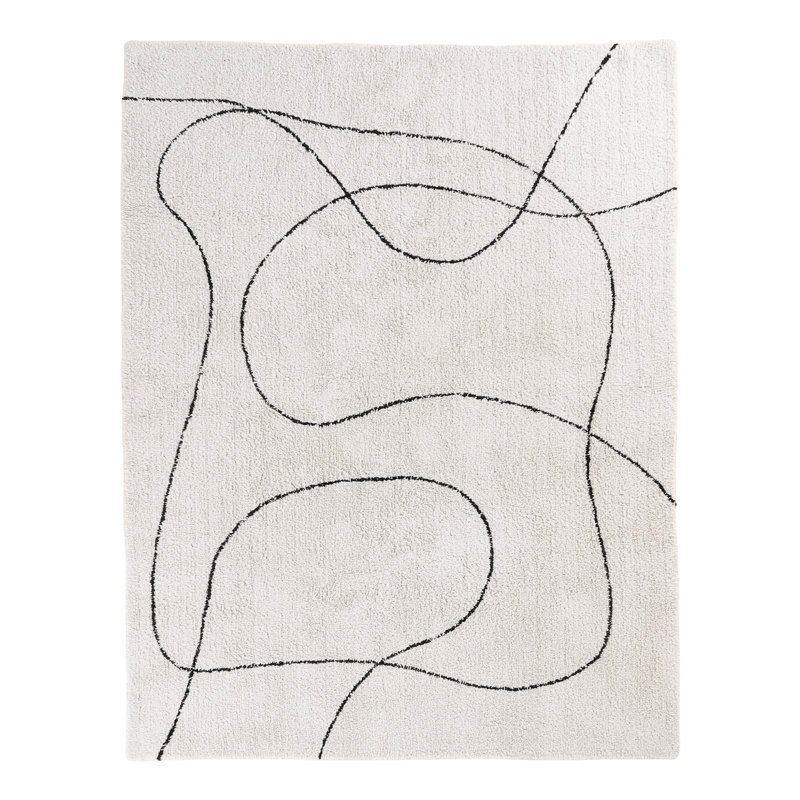 Rosalez Abstract Cotton Area Rug, Rectangle 200 x 300cm