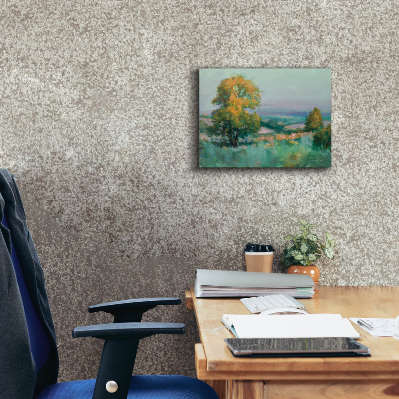 «Hilltop Oak» par Danhui Nai, art mural sur toile, H 12 po x l 16 po