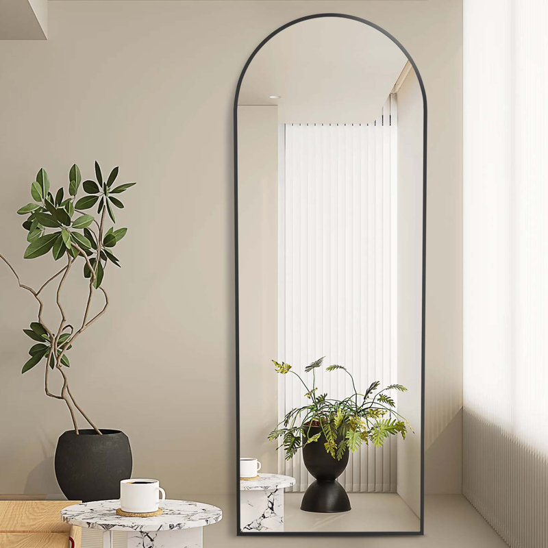 Miroir pleine longueur Alvy, 64 po x 21 po, Noir
