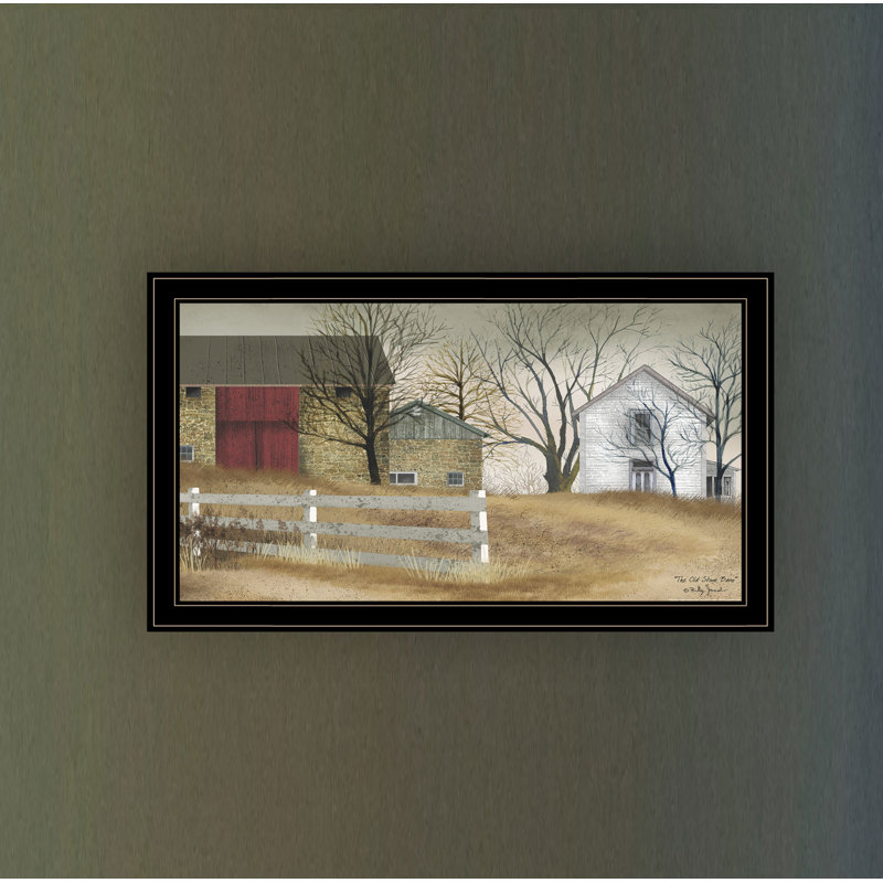 «The Old Stone Barn», art mural encadré pour le salon, la décoration murale de la chambre à coucher par Billy Jacobs