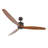 Akmani 60" Rustic Wood Ceiling Fan with Remote Control, Energy Efficient DC Ceiling Fan, Quiet High Airflow Koa Blades-907626192