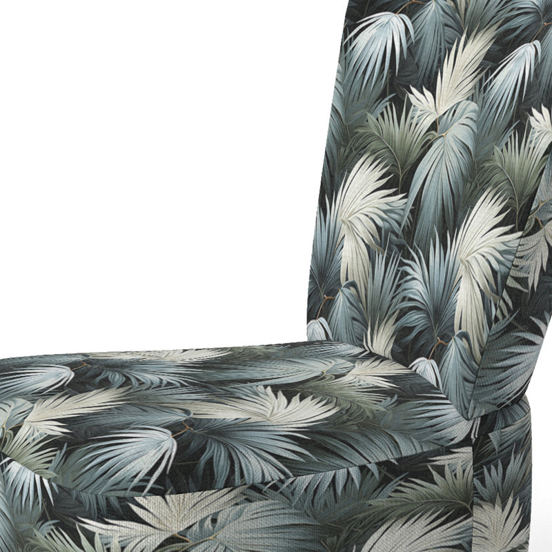 Chaise d'appoint rembourrée moderne A, Fleurs à feuilles neutres