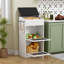 Bac de rangement pour pommes de terre, boîte de rangement pour pain en bois, bac de rangement décoratif pour pommes de terre et oignons, rangement pour fruits et légumes de style campagnard Mid-Century pour garde-manger