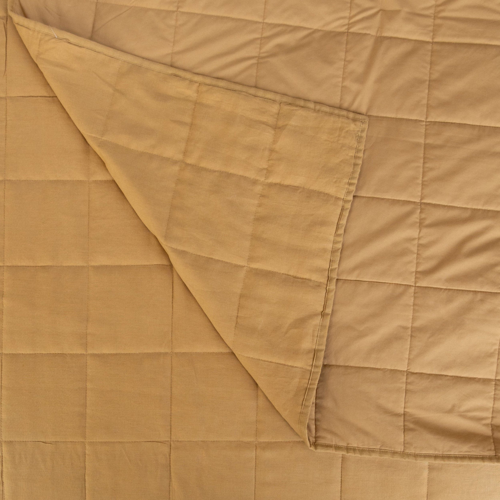 French Linen Quilt Set, Twin Quilt + 1 Standard Pillow Sham, Honey
