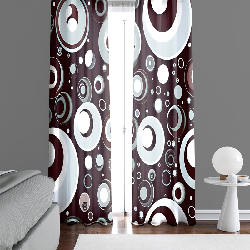 Paire de rideaux semi-transparents en polyester Desuan, L 56 po x L 78 po