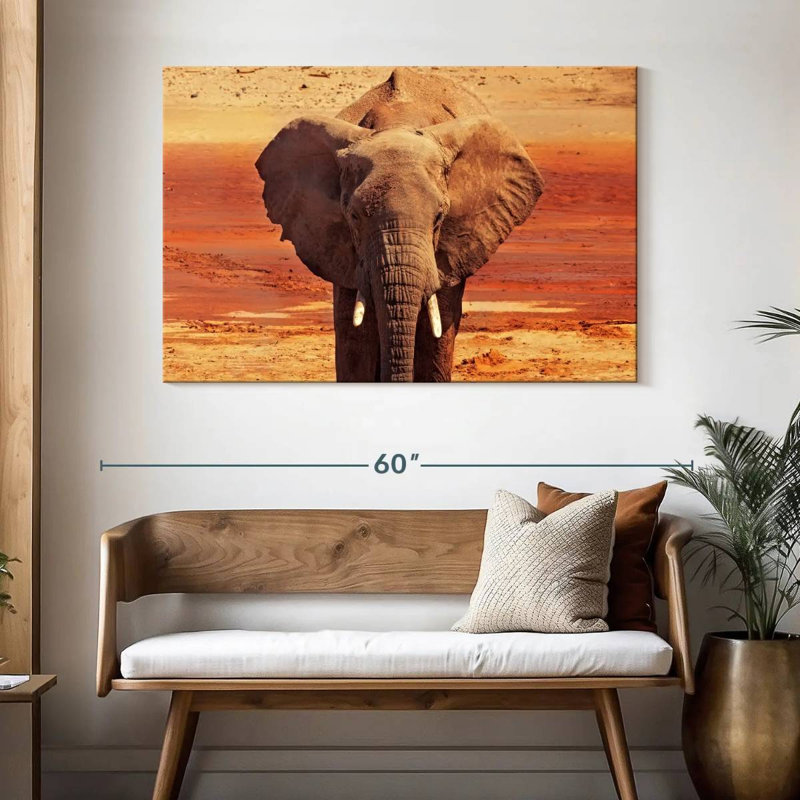 African Desert Elephant, 32" H x 48" W