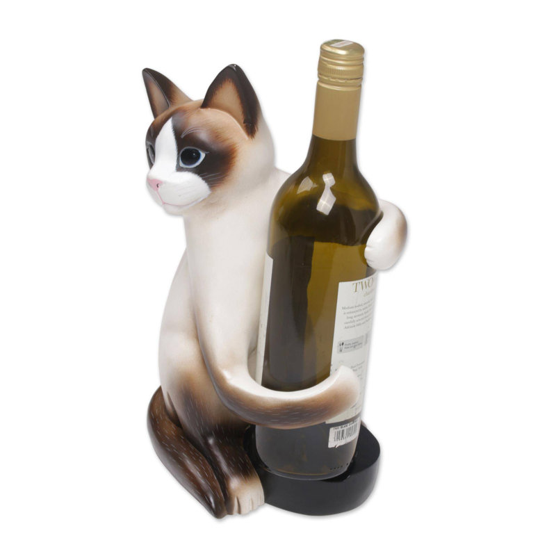 Moton Solid Wood Wine Bottle Rack in Brown