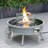 Kliyah Round Propane Smokeless Fire Pit Table
