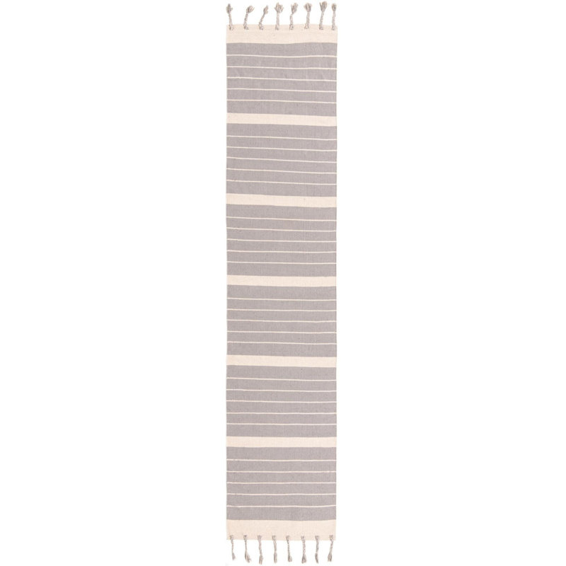 Tapis en coton Yellville, Tapis de couloir 2 pi 7 po x 12 pi