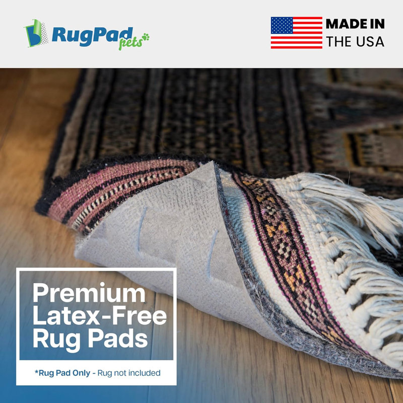 Sous-tapis imperméable de 6 pi x 9 pi (1/8 po d'épaisseur) antidérapant pour les planchers de tapis et de bois franc