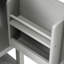 Meuble-lavabo gris de 50 cm (20 po) avec lavabo simple, armoire, étagère de rangement et tablette ouverte pour lavabo en céramique blanche de 50 cm (20 po), porte à fermeture amortie, charnières en acier inoxydable, style moderne et fonctionnel