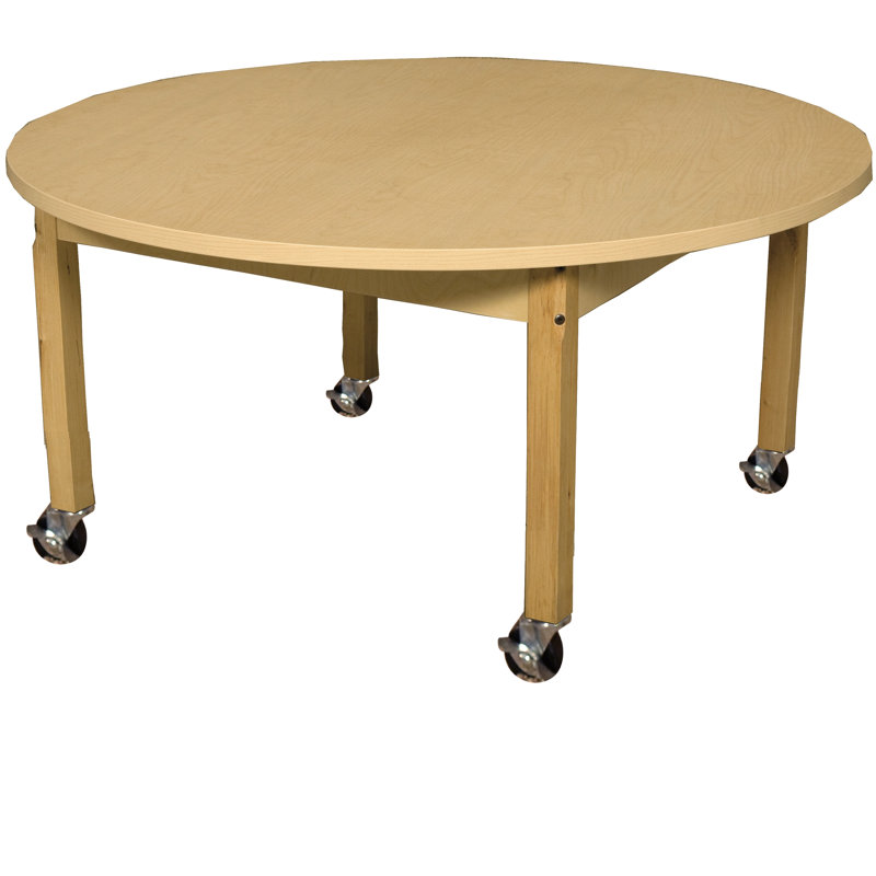 Laminate Adjustable Round 4 Students Activity Table, 14" H x 42" W x 42" D