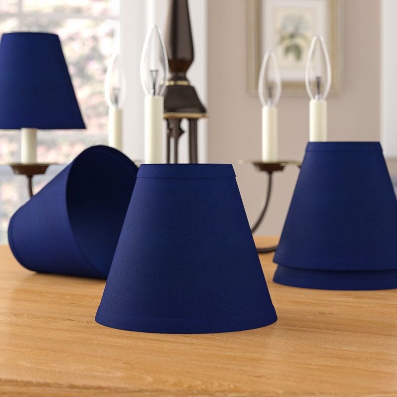 5'' H Cotton Empire Lamp Shade, Indigo