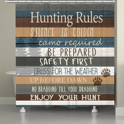 Rideau de douche Hunting Rules