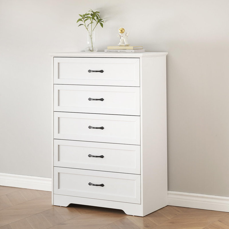 Nikkayla 18'' W 5 - Drawer Dresser, White