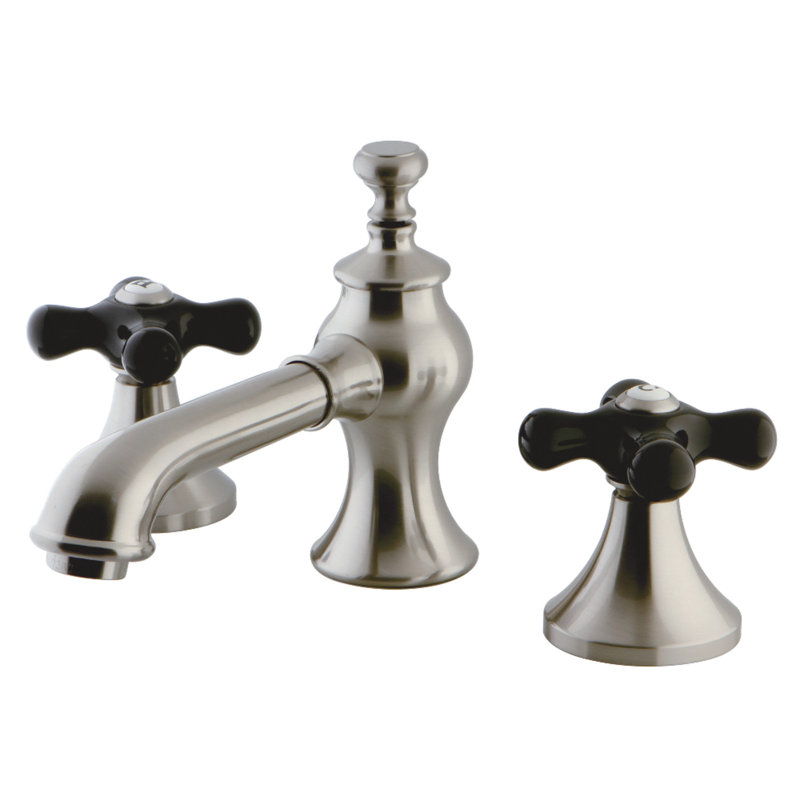 Robinet de salle de bain espacé Kingston, Nickel brossé